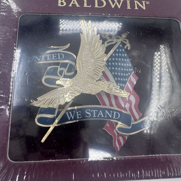 BALDWIN 2001 - 911 Remembrance Ornament, Flag, United We Stand, Eagle, Patriotic